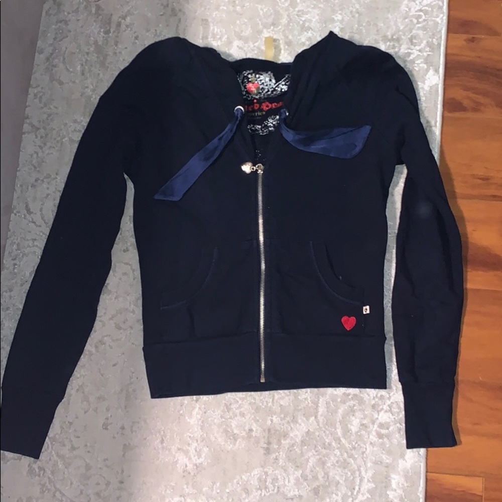 Twisted heart America zip up